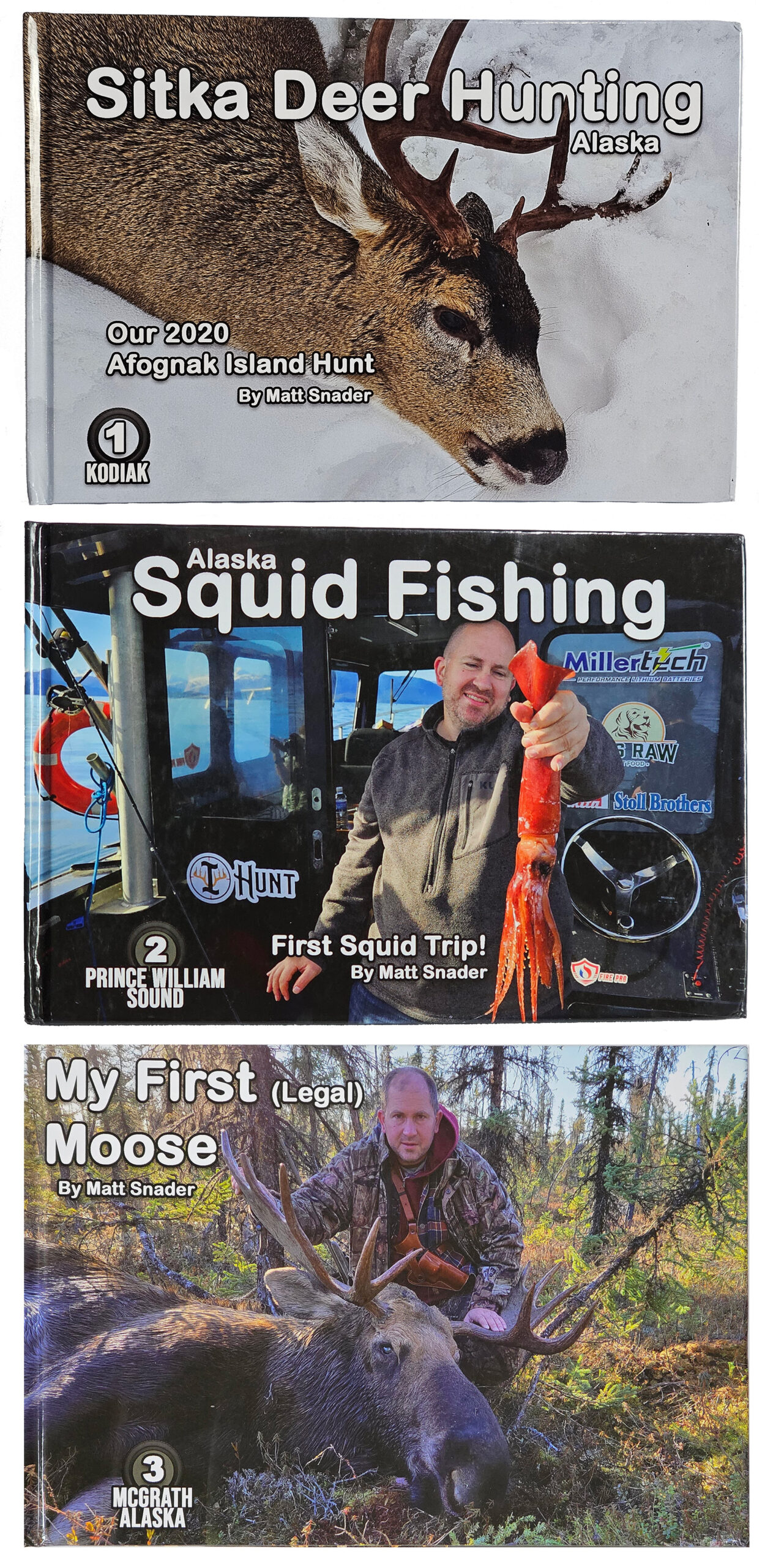 TireKicker Set - All Three Books (Deer Hunting, Squid Fishing, and First Legal Moose)